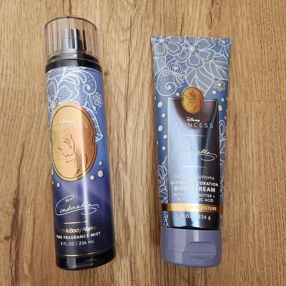NWT Bath & Body Works Disney Princess Body Cream and Mist - Blue and Gold - Picture 1 of 1